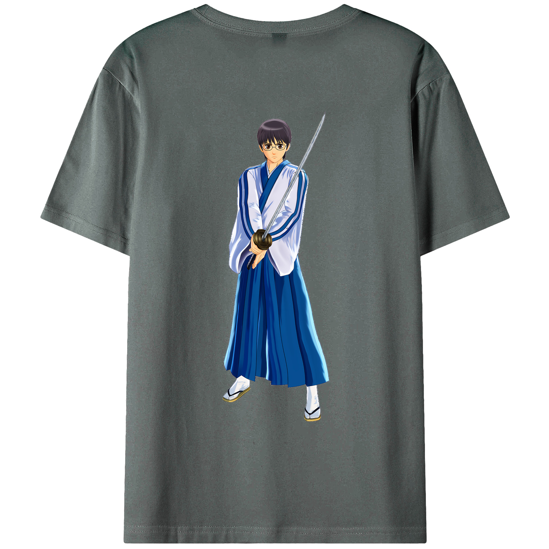 （画像用） ぎんたま 坂田銀時（さかたぎんとき） 神楽 志村新八（しむら しんぱち） GINTAMA Sakata Gintoki Kagura Shimura Shinpachi 綿100％ メンズ半袖Tシャツ（バックプリント） 通気性